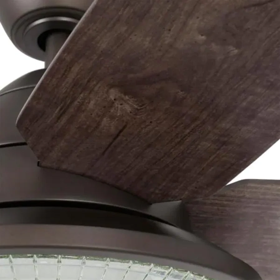 Outdoor 52 Ceiling Fan Remote Modern LED Patio Light Rustic Antique Bronze Cabin - Image 2 of 3