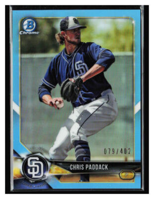 2018 Bowman Draft Chrome #BDC-68 Chris Paddack Sky Blue Ref /402