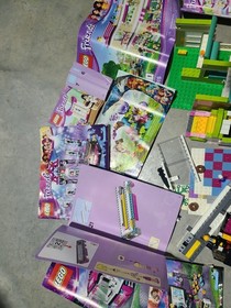 Huge LEGO Friends Bulk Lot Bricks Base Plates Instruction Mixed Parts
