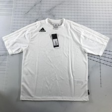 Adidas Shirt Boys 14 L White Squad II Climalite Soccer Jersey Youth Top