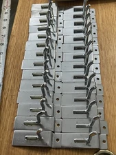 Lot of 25 Chrome Display Wall Hooks Slatwall / Pegboard Retail Showroom Pegs