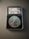2025-W American Silver Eagle NGC MS-70 ADVANCED RELEASES Gaudioso Signed