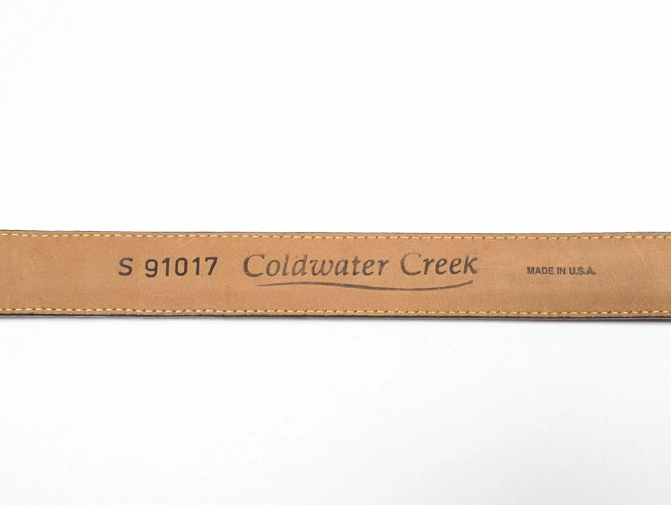 Cinturón Coldwater Creek para mujer pequeño hebilla occidental hecho en EE. UU. cocodrilo en relieve Foto 2 de 4