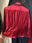 Beliza- Blood Red Velvet Lined Buttoned Blazer Jacket - Size 14 — photo 8