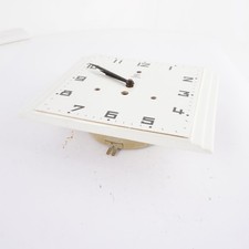 Alte Junghans Keramik Wanduhr Küchenuhr weiß ca. 25 x 20 cm 40er Jahre Vintage
