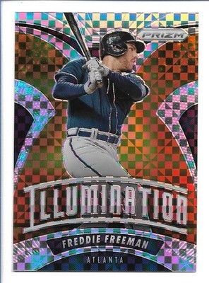 Freddie Freeman 2020 Panini Prizm Illumination Power Plaid Prizm #I-7  #36/75