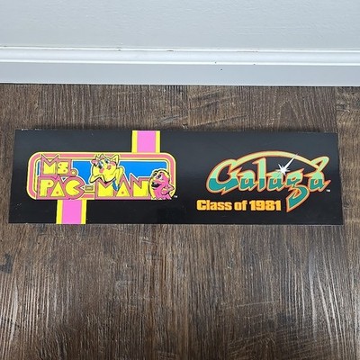 Arcade1Up Class of 81 Legacy Ms. Pac-Man & Galaga Light Up Marquee Cover Only