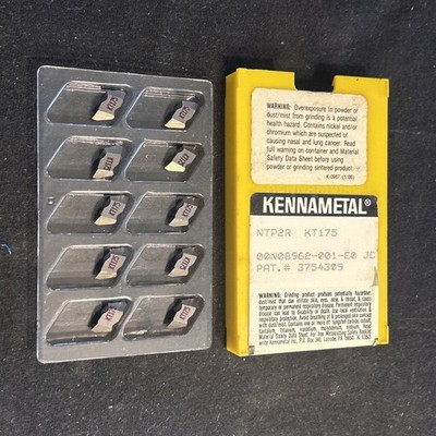 Qty. 10, Kennametal NTP2R, KT175 Cermet Top-Notch Threading Insert. iso P,M  USA