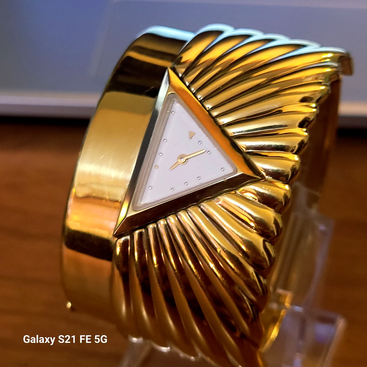 NWOT UNIQUE Women\'s Vintage 1989‎ Watch THE FRANKLIN MINT new battery stamped Franklin Mint Gold Plated Case Wristwatches for sale | eBay main image 2