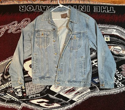 Lee Blue Denim Jacket Sz Medium Light Wash Mint