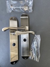 Sofia Long Lever Door Handle Pair Brushed Satin Nickel Interior Room Lock