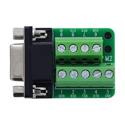 DB9 Buchse Terminal Block Kit 3PCS Isoliert Pad PCB Mount RS232 Schnittstelle