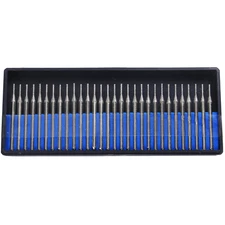 Drilax 30-Piece 1mm Diamond Drill Bit Set | Glass, Shells, Jewelry | 1/8" Shank 