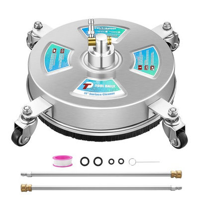 #ad 14” Pressure Washer Surface Cleaner Stainless Steel Driveway Power Washer At... $83.28