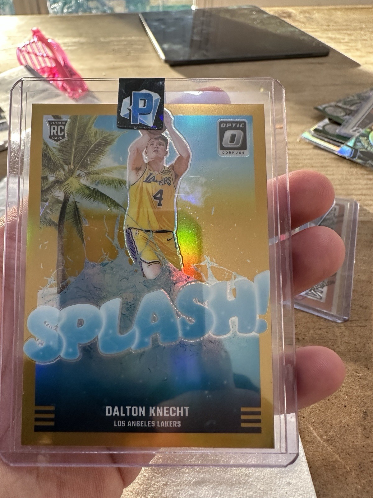 2024-25 Donruss Optic GOLD Splash! Prizm Dalton Knecht Rookie 9/10 Lakers #12
