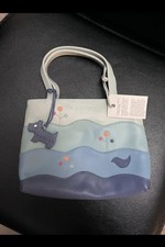 Radley blue leather multi Grab Bag With Bird And Flowers brand new with tags