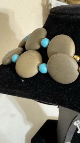 RARE!! Elva Fields Turquoise Mudstone Owl Layered Necklace - Picture 8 of 11