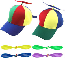 Bunte Propellermütze, 2 Stück Regenbogen-St...