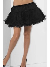 Petticoat Black with Satin Band and Ruffles Adult Costume Accessory