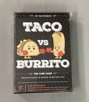 Taco vs Burrito The Card Game For 2 To 4 Players Ages 7+ By Hot Taco Sealed