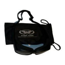 Global Vision Outfitter, Smoke Lens Antifog Saftey Riding Glasses. Fits Over R/X