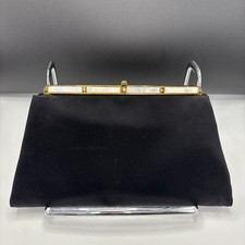 Vintage "After Five" Black Gold w/Mother Of Pearl Evening Bag Clutch Retro