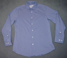 Mizzen + Main Spinnaker Mens M Trim Fit Blue Check Performance Button Up Shirt