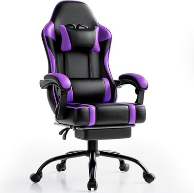 Gaming Chair, Computer Chair with Footrest and Lumbar Support, Ergonomic Vide...