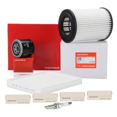 HERTH+BUSS Filterset + 4x ORIGINAL Zündkerze für HYUNDAI i30 N i30N (PD)