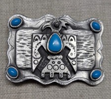 vintage NATIVE AMERICAN belt buckle INDIAN navajo SOUTHWESTERN cowboy