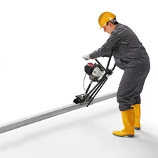 Gas Concrete Power Screed, 11ft Aluminum Board Straight Edge Bar Set, 4 Stroke C