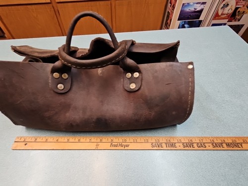 Borsa porta attrezzi vintage Klein in pelle (5115) - Foto 5 di 13