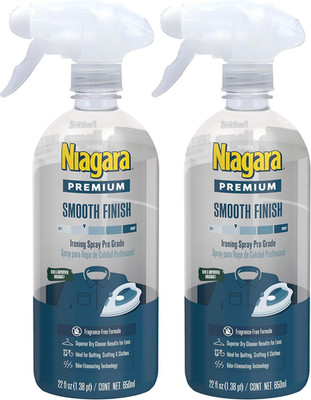 Spray Starch (22 Oz, 2 Pack) Trigger Pump Liquid Starch for Ironing, Non-Aerosol