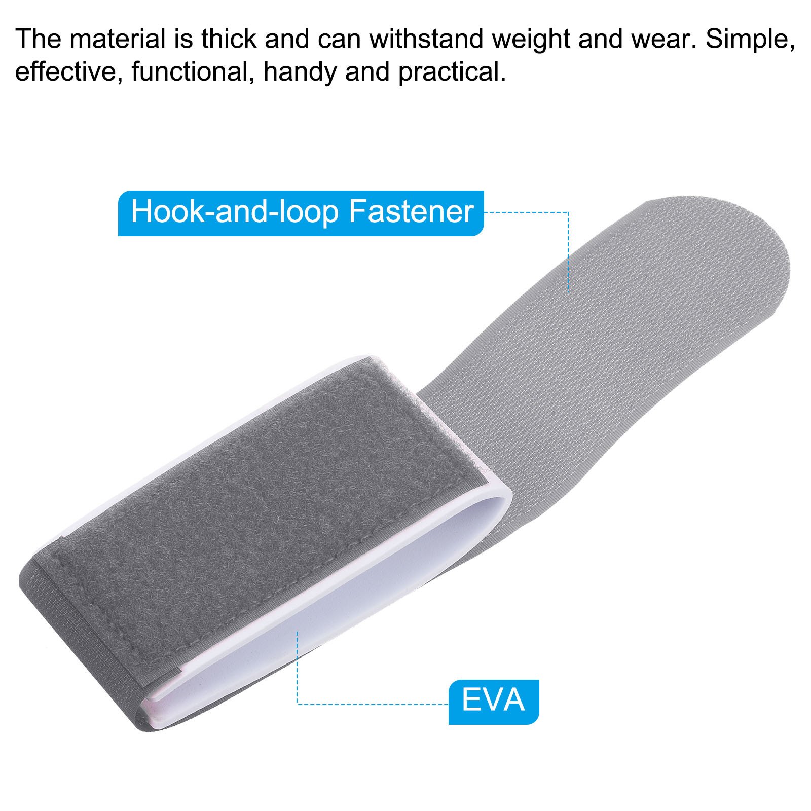 SALOMON 45cmx5.5cm Ski Carrier Strap 4 Pack Snowboard Boot Strap Blue Gray