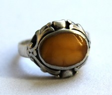 Fischland Bernstein Butterscotch Ring Silber 835 Gr. 48 (15,3 mm)