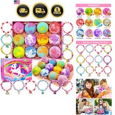 Unicorn Bath Bombs for Kids Girls with Toys Surprise Jewelry Inside Gift for ...