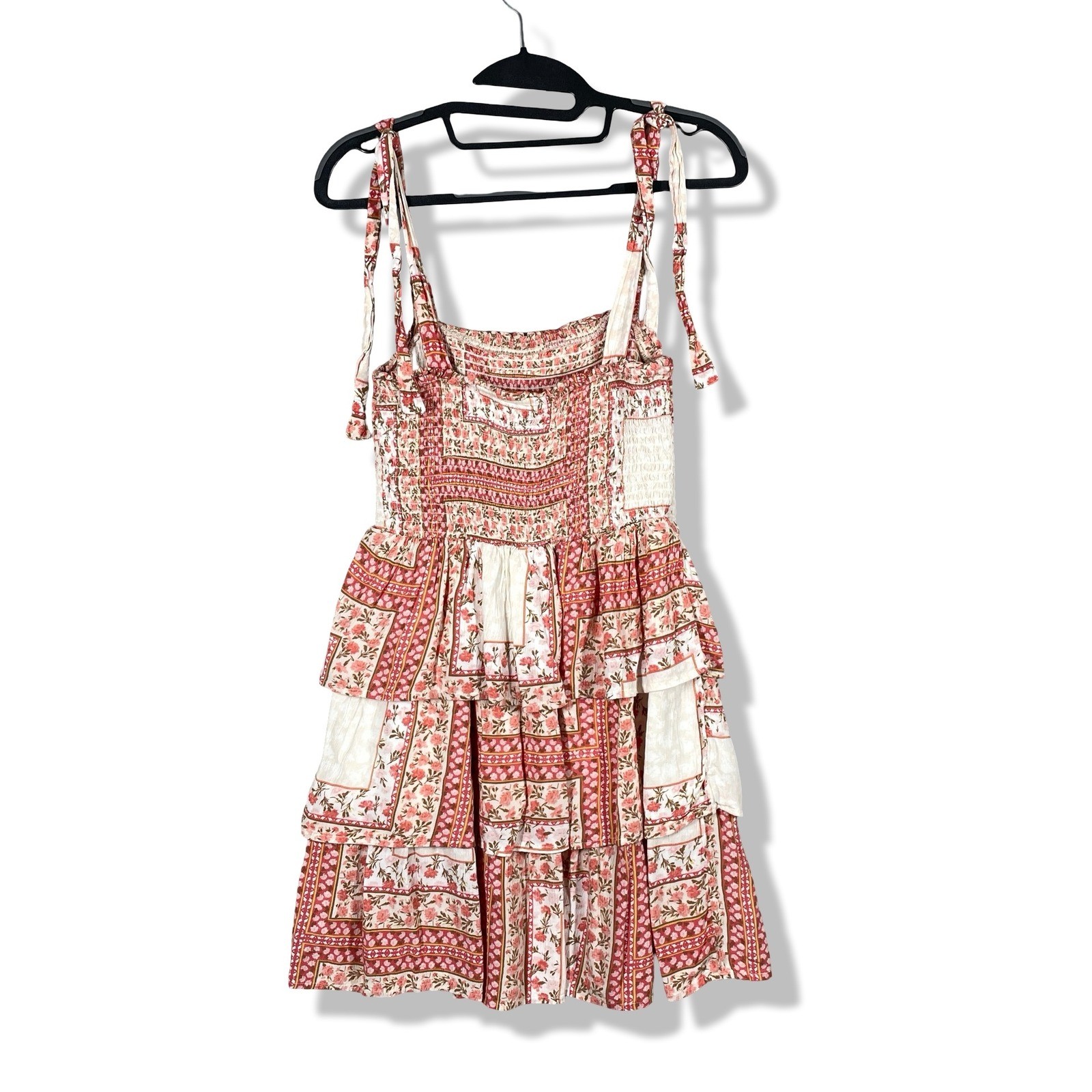 American Eagle Floral Patchwork Tiered Mini Dress… - image 4