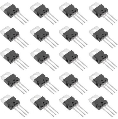 Bridgold 20Pcs L7805CV Linear Voltage Regulator Positive Fixed 1.5A 5V 3 Pin