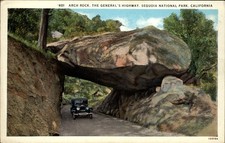 Arch Rock Sequoia National Park California vintage postcard a379