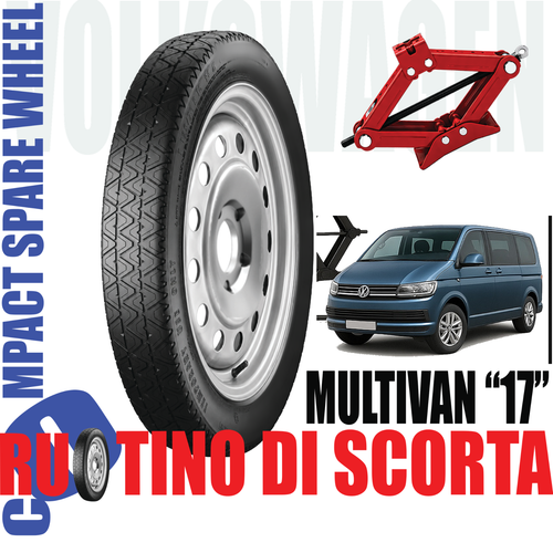 VW Multivan T6 T6.1 Caravelle 135/90R17 roue d'escorte 17" avec Cric - Photo 1/11