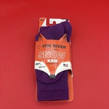 NEW Fox River Kids Snow Medium Weight Merino Wool Purple Socks Size Small USA