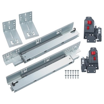 100lb Capacity 12'' Undermount Drawer Glides, Soft Close, Full Extension Slides