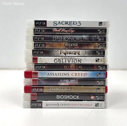 Diablo III BioShock Assassin's Creed 12 PlayStation 3 PS3 Game Lot RPG Action