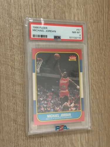 1986 FLEER #57 MICHAEL JORDAN Centered PSA 8 Looks Way Better Great Eye Appeal