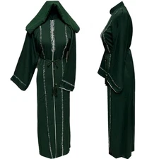 Jamila Modest Green Abaya Farasha Jalabiya Arab Dress