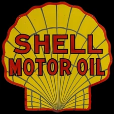 PORCELAIN SHELL ENAMEL SIGN 30X30 INCHES DOUBLE SIDED