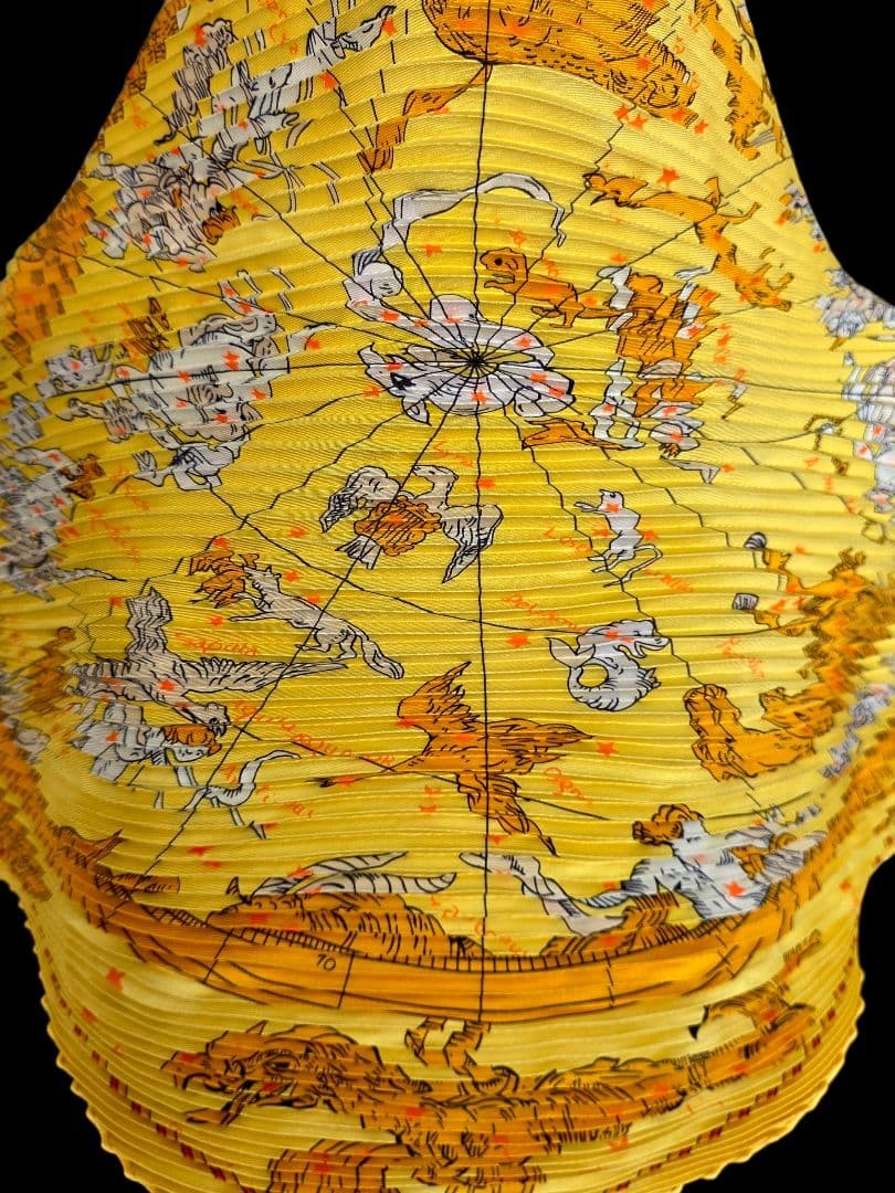 Hermes Pleated Scarf Constellation Pattern Hemisp… - image 6