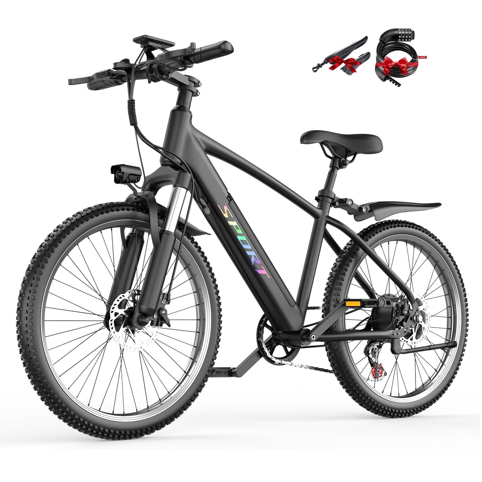 Electric Mountain Bike 1500W 48V 26" 65 Miles 25MPH City Bike for Adults Teens