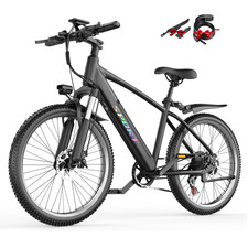 Electric Mountain Bike 1500W 48V 26" 65 Miles 25MPH City Bike for Adults Teens