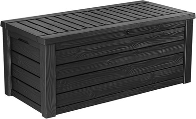 Keter Westwood 150 Gallon Resin Large Outdoor Storage Box for Patio Furniture, O